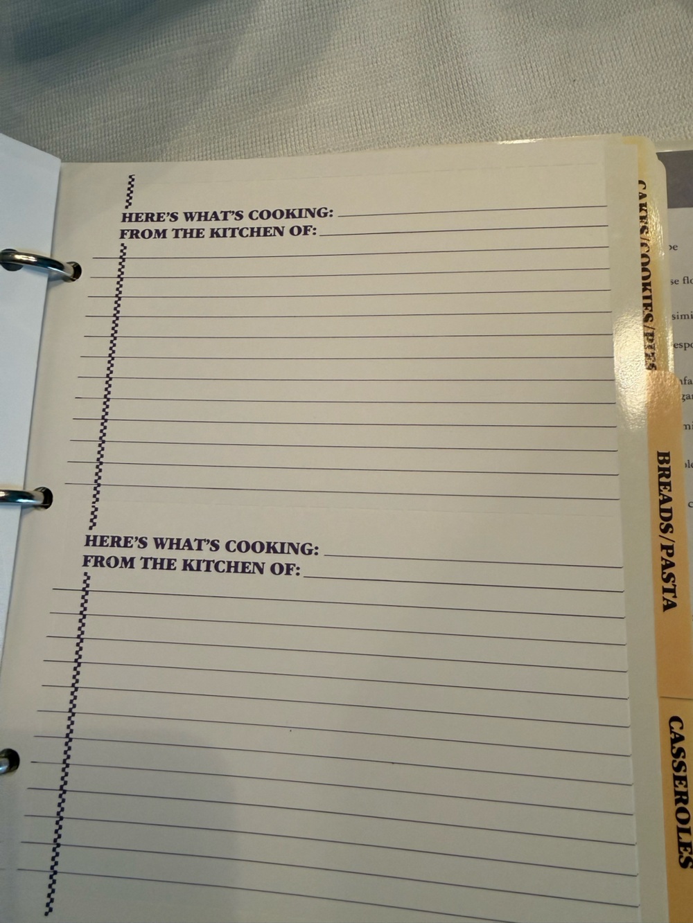 Vintage three ring recipe binder - Picture 4 of 12